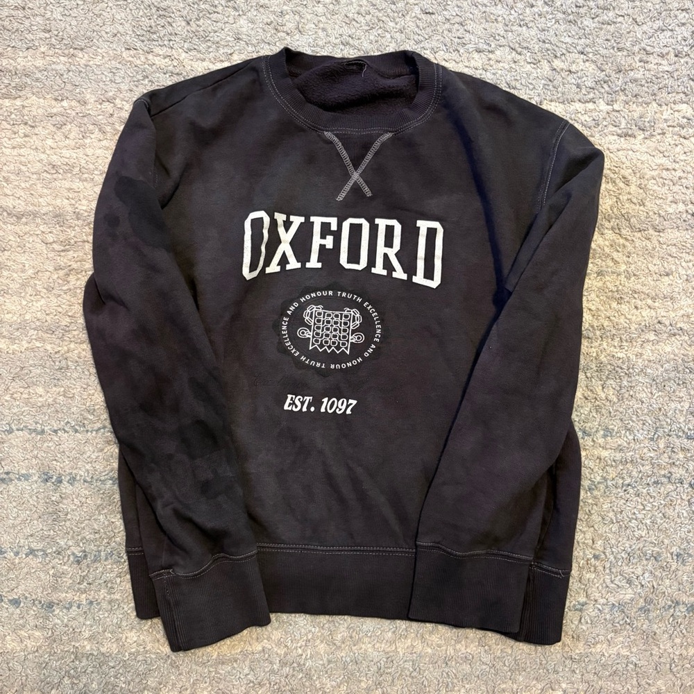 Oxford University Est. 1097 Charcoal Grey Crewneck Sweatshirt